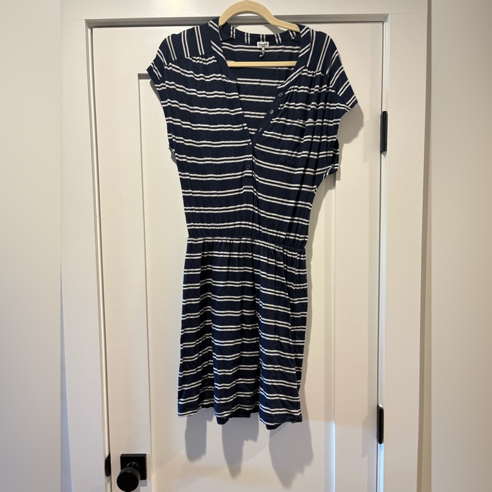 Splendid Striped Navy and White Women's Dress size medium
